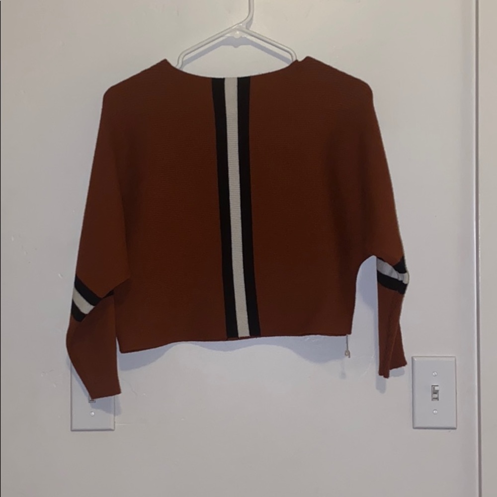 Cropped striped sweater